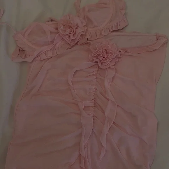 Tiger Mist Pink Cut-Out Dress - Picture 5 of 5